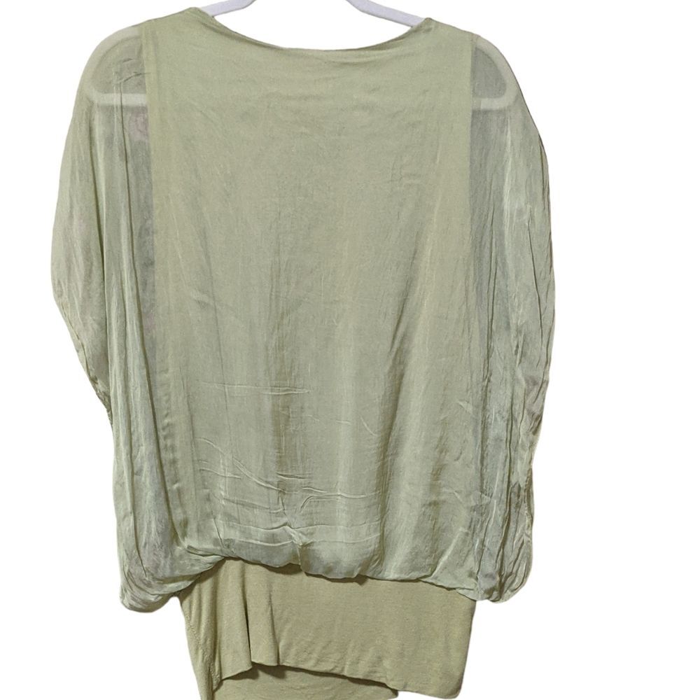 Unbranded heavily embroidered floral sheer overlay blouse top Italy M/L - Picture 2 of 8